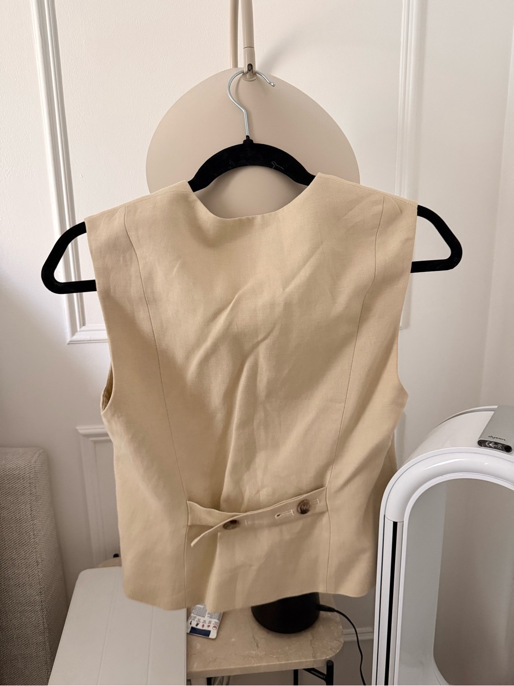 COS Tailored Cream V-Neck Vest - Picture 2 of 5